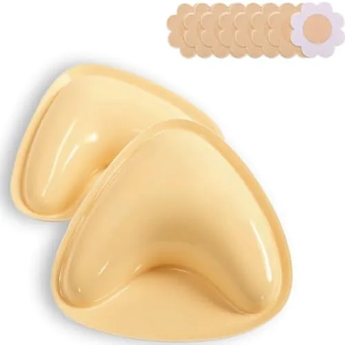 miniya 2025 reusable sticky bra inserts push up sticky bra pads ultra lift bikini padding for swimsuits sports bras nude nude medium